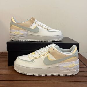 Nike Air Force 1 Shadow Sail Light Silver Citron Tint Women Size 9.5(DR7883-101)